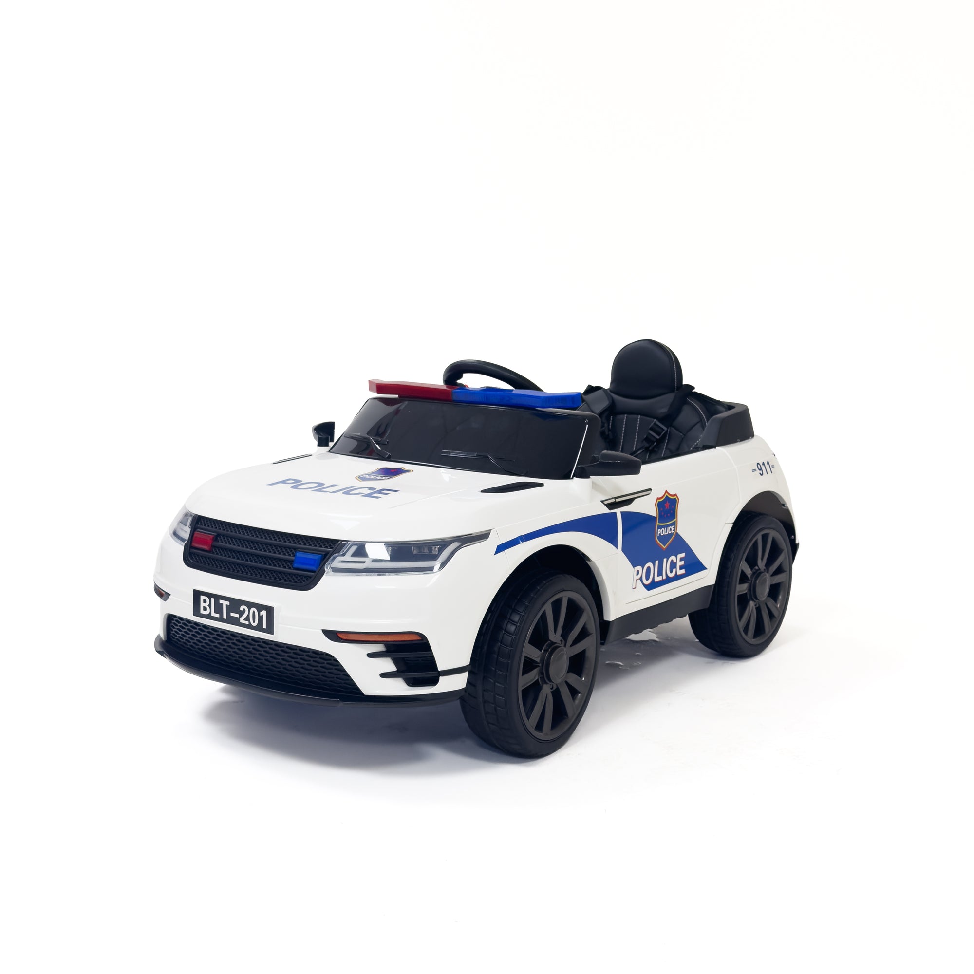 Elektrisches Polizeiauto für Kinder – Vorderansicht