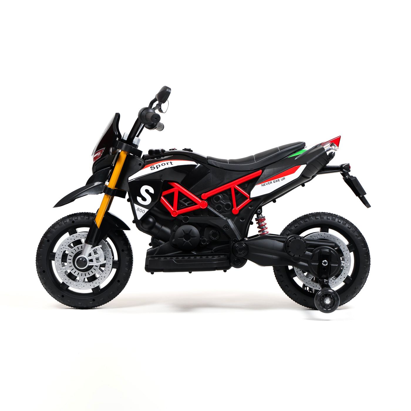 Elektrisches Motard Sport-Motorrad für Kinder – Seitenansicht