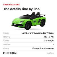 Lamborghini Aventador Thiago 12V · 3-8 Jahre — Foto 6