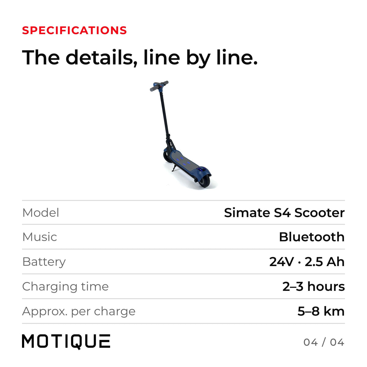 Monopattino Simate S4 - infographic 4