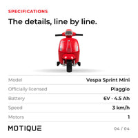 Vespa Sprint Mini 6V · Ages 1-3 — photo 5