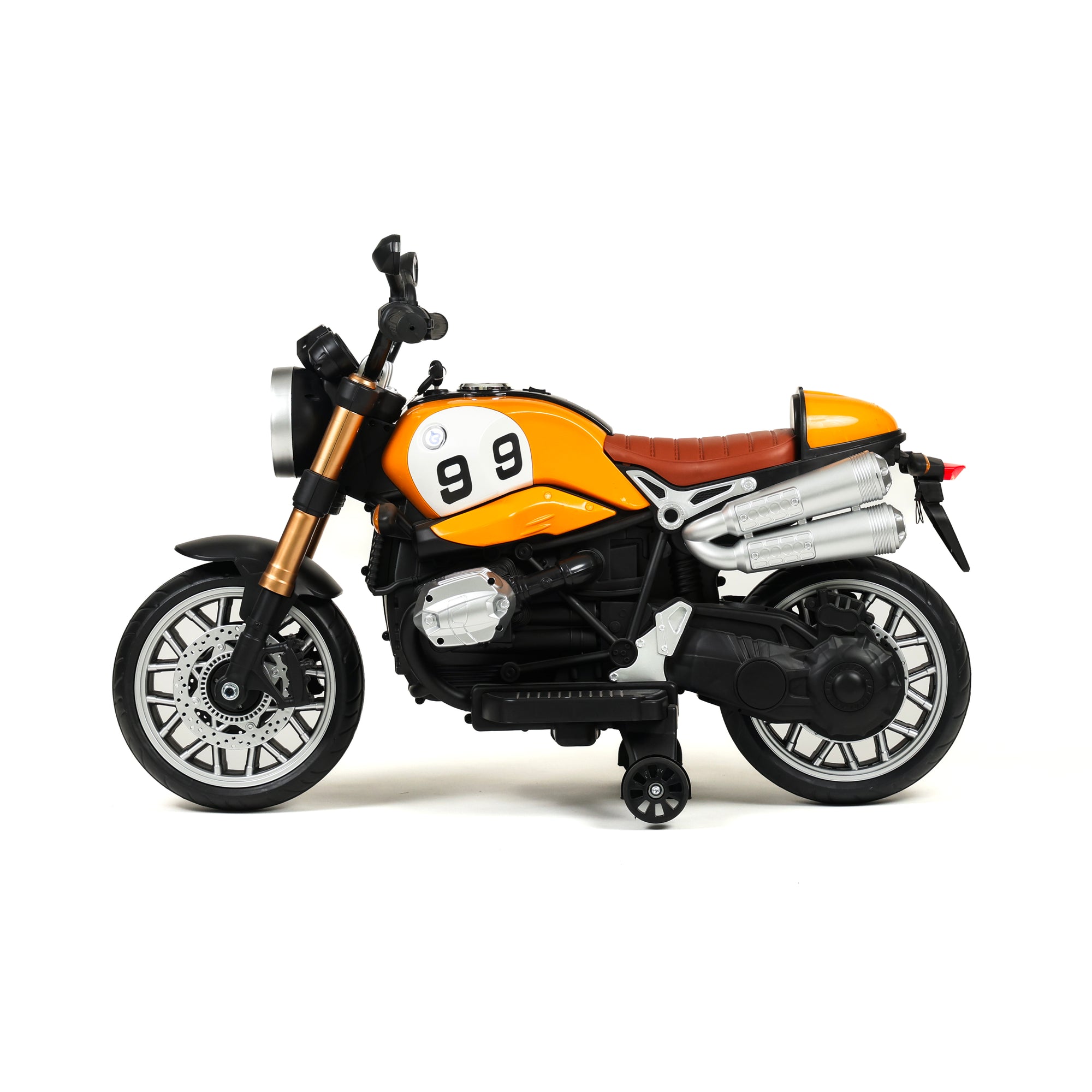 Elektrisches Scrambler-Motorrad für Kinder – Draufsicht