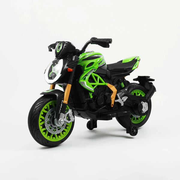 Elektrisches Mehrspur-Motorrad für Kinder – Vorderansicht