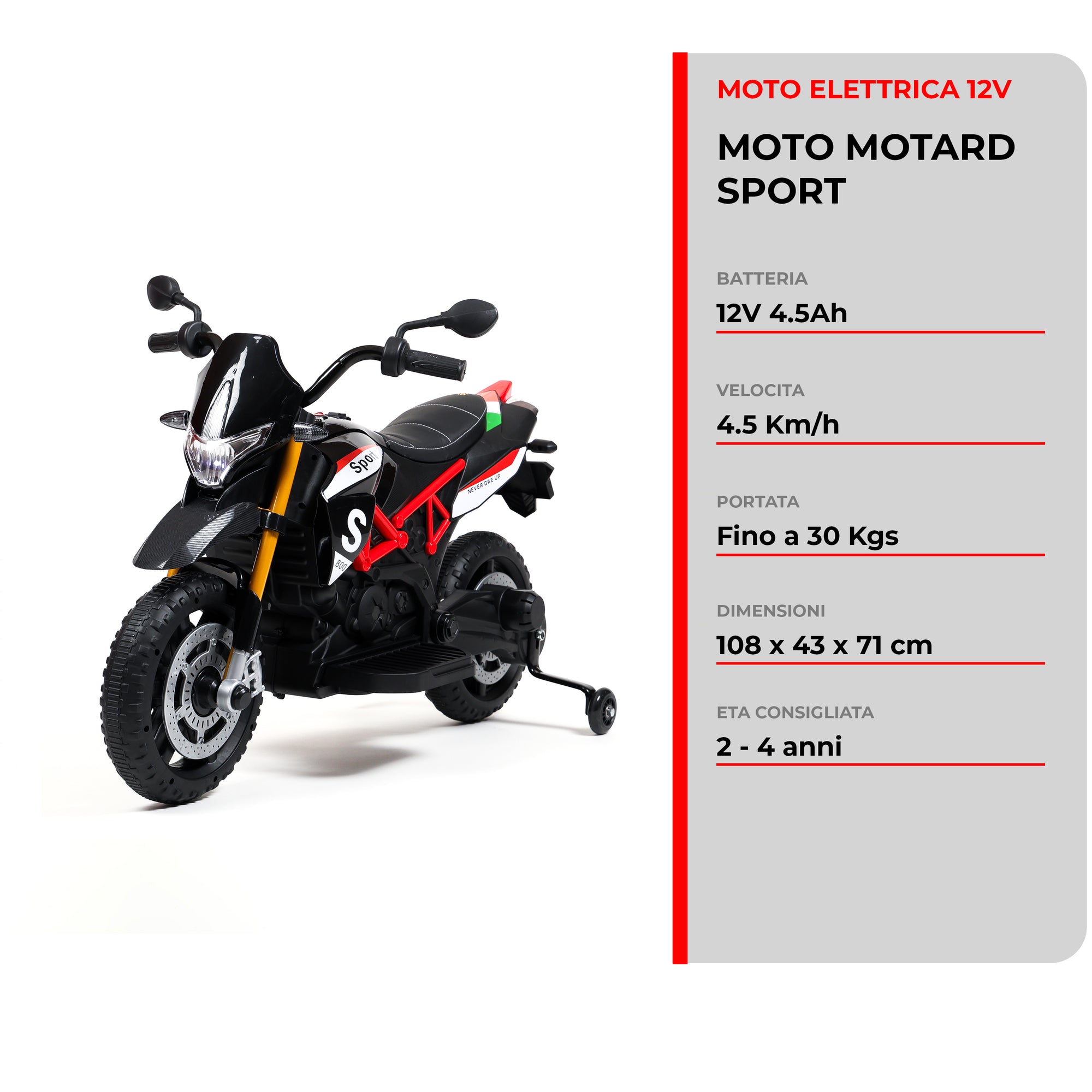 Motorrad Motard Sport 12V · 2-4 Jahre