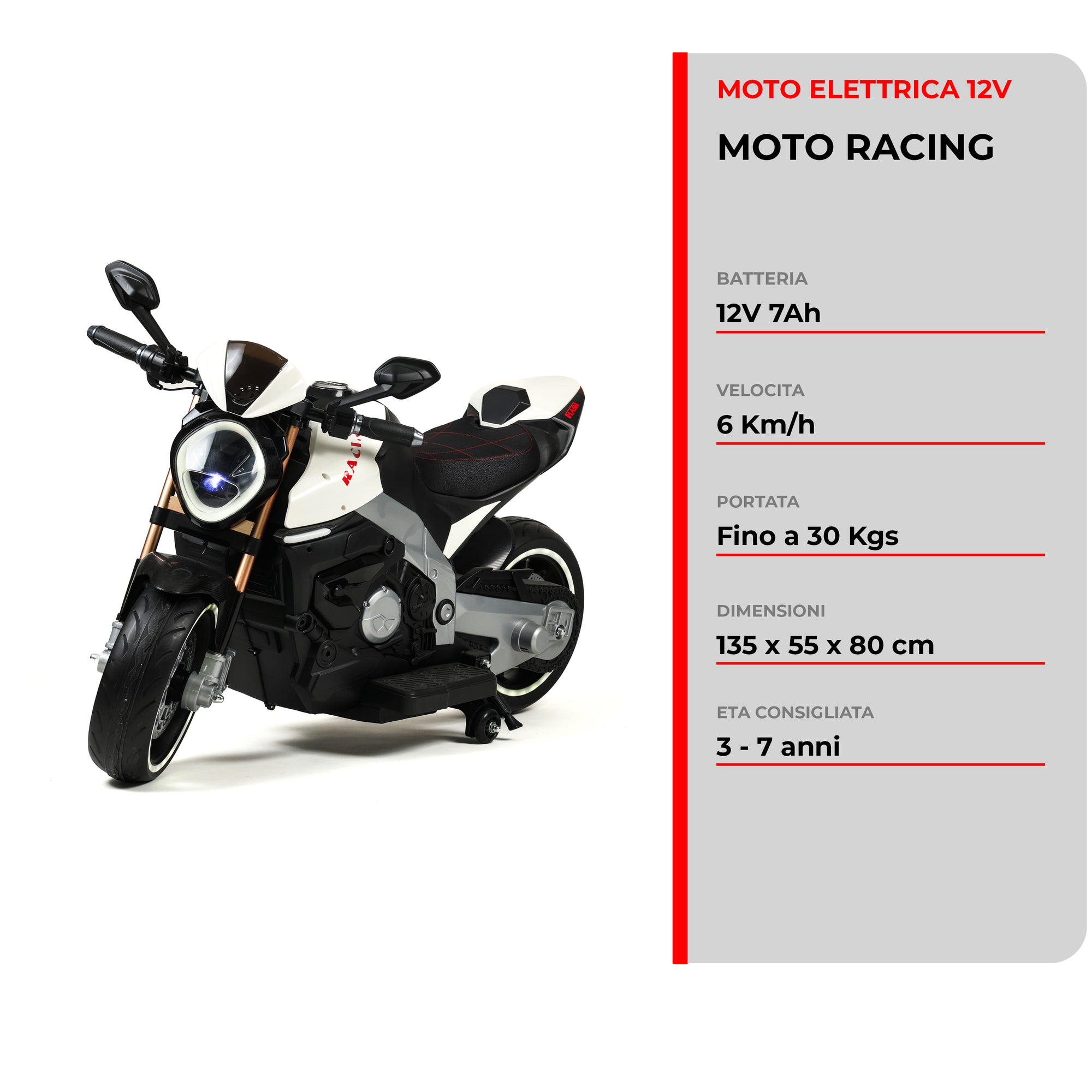Moto Racing 12V · 4-7 ans