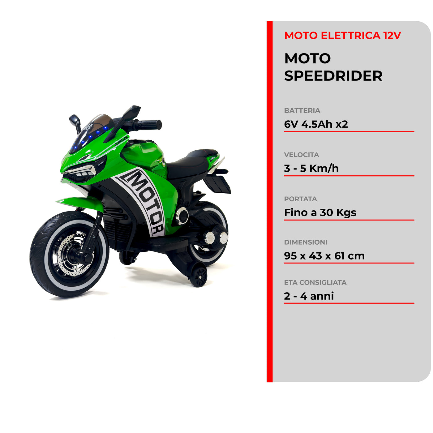 Motorrad Speedrider 6V · 2-4 Jahre