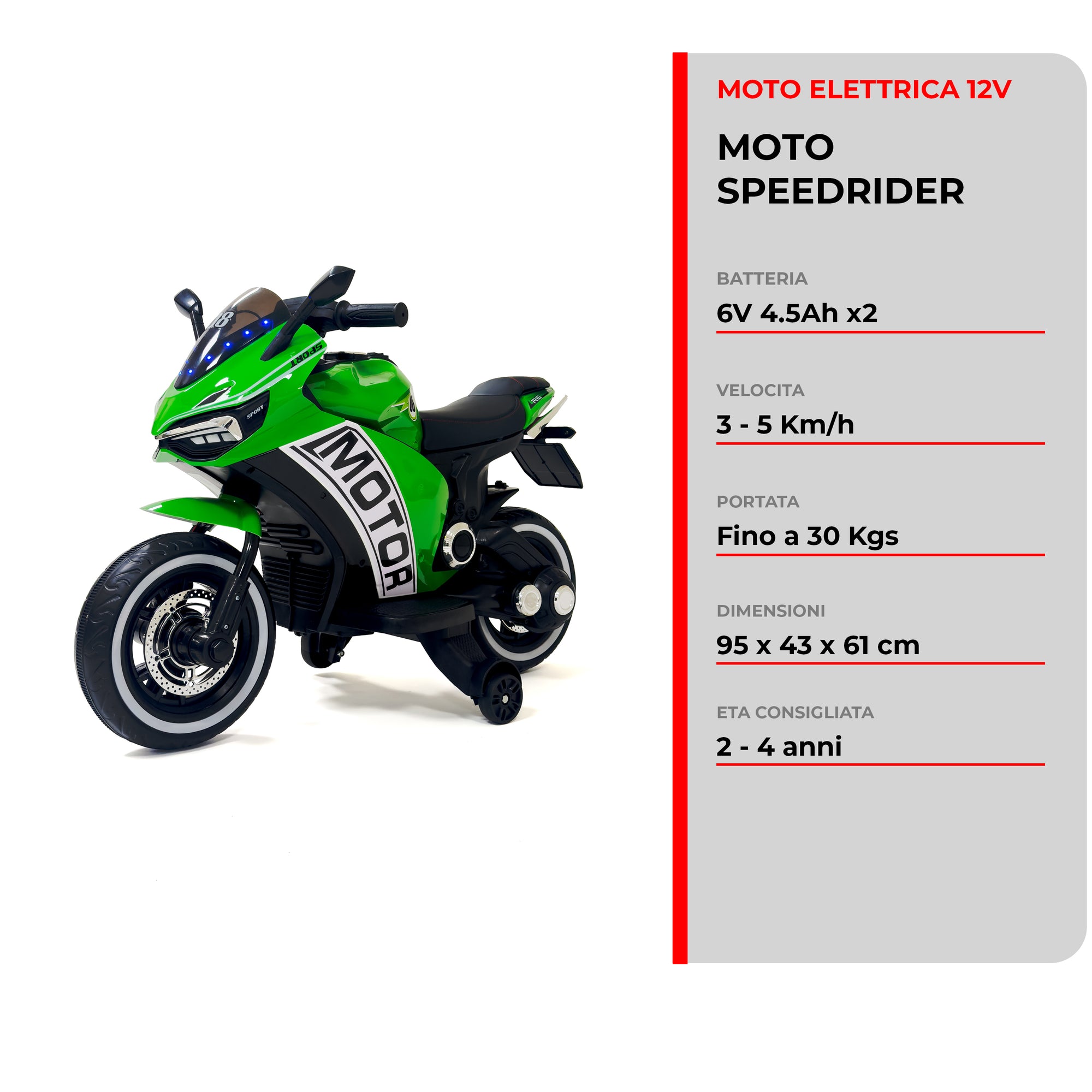 Motorrad Speedrider 6V · 2-4 Jahre