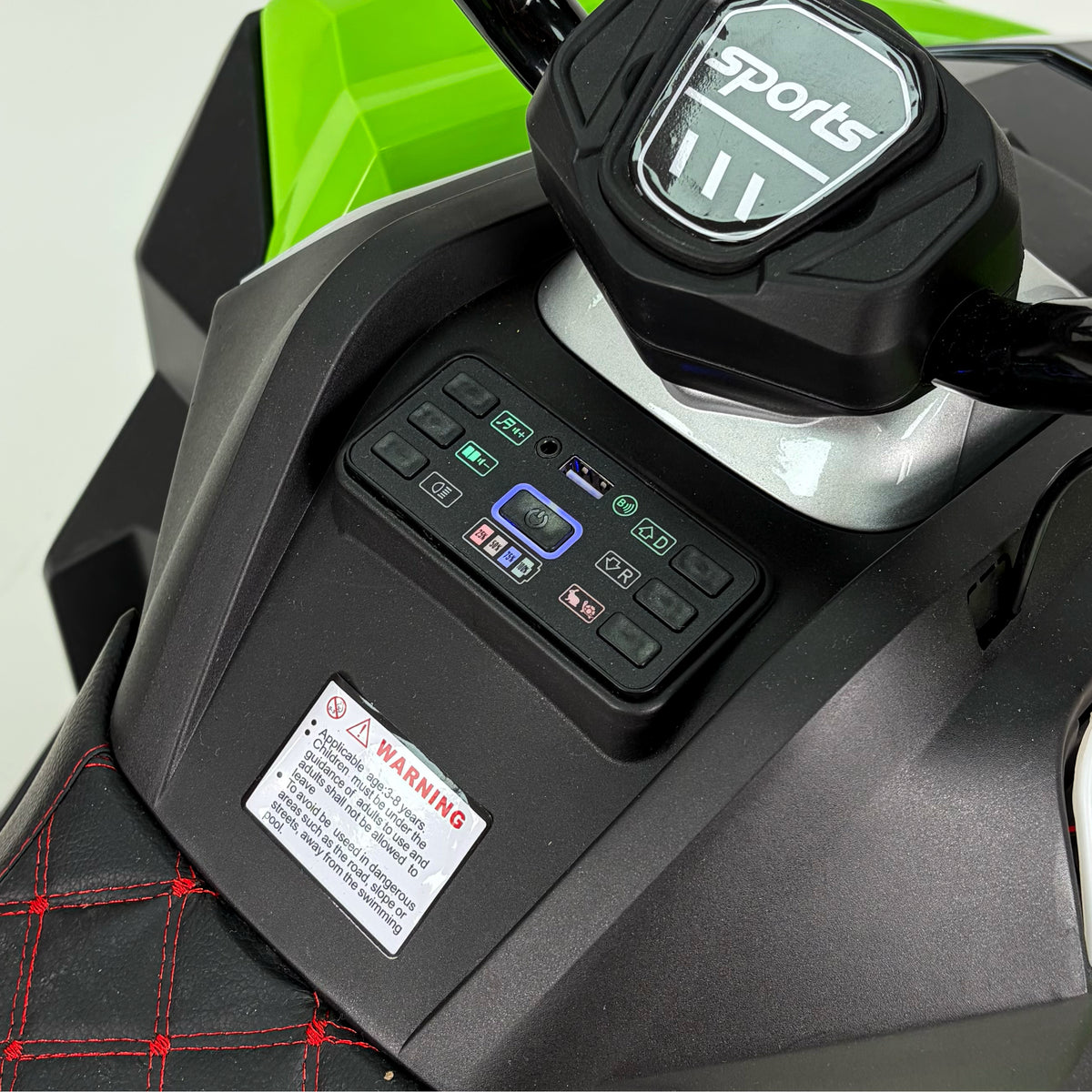 Plancia del Quad ATV 12V con comandi, presa USB e indicatore batteria
